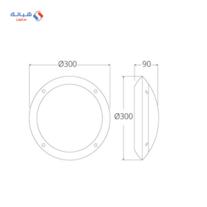 السويدى بلوفنيرة مدورة اضاءة خلفية -اسود