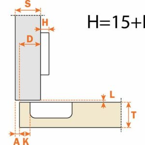 Salice Straight Hinge Blue Motion 3d Black - 110 Degree