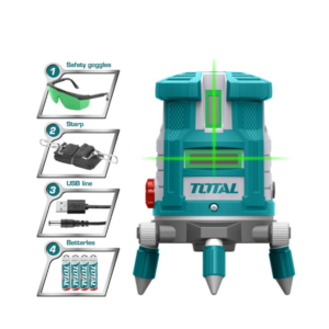 Total Self-leveling Line Laser 5 Lines/30 M - Green Laser