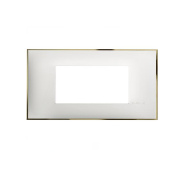 Cover Plate 3 Modules White Gold