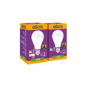 Elios Offers 2 Bulbs 9 Watts Frosted Yellow