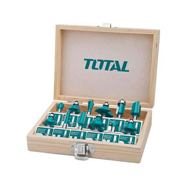 Total Router Bits Set 12pcs - 6mm