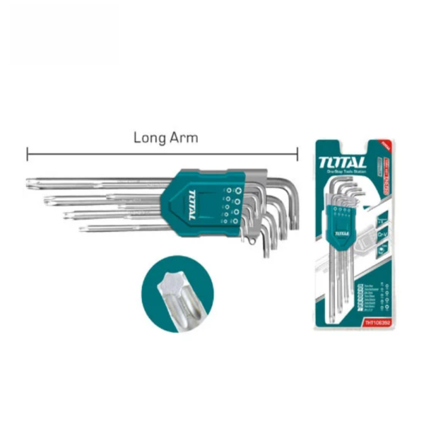 Total Allen Key Set Star 9 Pieces