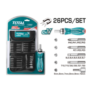 Shabana Stores Total Screwdriver Set 26 Pieces Magnetized With A System Case1 Final