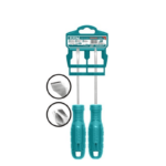 Total Screwdriver Set 2 Pieces, Rubber Handle