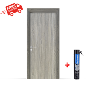 Barry Wood Greige Room Door - Dark Gray Melamine Ring Code Mp 508-175 - 2.15 M X 80 Cm