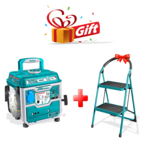 (gift) Total Gasoline Generator 1kw - 800w + Total Steel Ladder 2 Steps