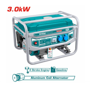 Total Gasoline Generator 3kw - 2800w + Total Steel Ladder 4 Steps (gift)