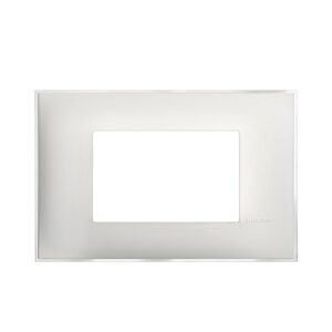 Bticino  Cover Frame 3-hole Classia Ice Satin - White