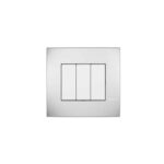 Shabana Bticino Electric Cover 3 Sockets Silver 1 New