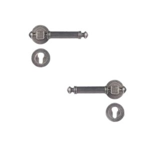 Shabana Doganlar Turkey Door Handle Set With Cylinder 4 Pcs Antique New
