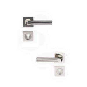 Shabana Doganlar Turkey Door Handle Set With Cylinder 4 Pcs Nickel Matt 233 New
