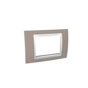 Shabana Schneider Electric Cover 3 Sockets Dark Beige 1 New