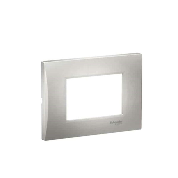 Shabana Schneider Electric Cover 3 Sockets Silver 1 New