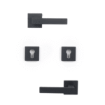 Shabana Sicuro Door Handle Set With Cylinder 4 Pcs Black 563 X1 New