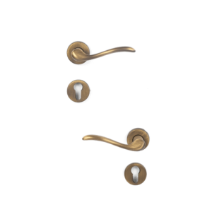 Shabana Sicuro Door Handle Set With Cylinder 4 Pcs Oxide Yellow 172 New