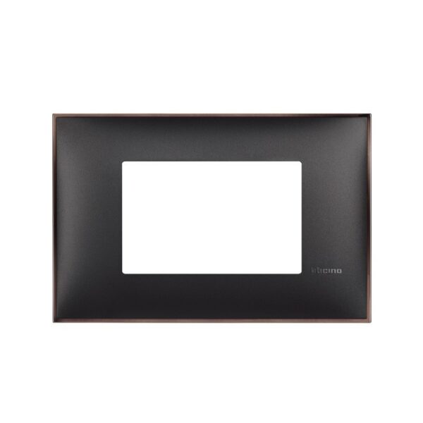 Bticino Classia  3-hole Cover Frame- Black Nickel