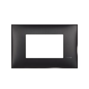Bticino  Cover Frame 3-hole Classia Satin - Black