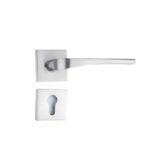 Shabana Stores Sicuro Door Handle Set With Cylinder 4 Pcs Nickel Matt 565 New
