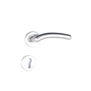 Shabana Stores Sicuro Door Handle Set With Cylinder 4 Pcs Nickel Matt New