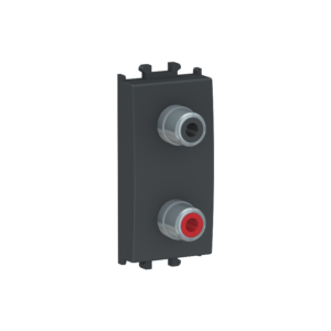 Schneider Modular Audio Socket Double Black