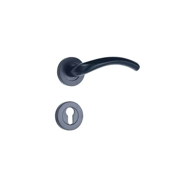 Shabana Stores Doganlar Door Handle Set With Cylinder 4 Pcs Black Matt 336 New