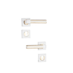 Shabana Stores Doganlar Door Handle Set With Cylinder 4 Pcs Gold Cremy New