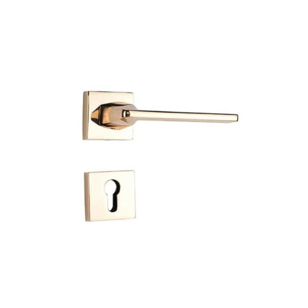 Shabana Stores Doganlar Door Handle Set With Cylinder 4 Pcs Gold New
