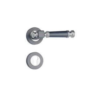 Shabana Stores Doganlar Door Handle Set With Cylinder 4 Pcs Nickel Fame New