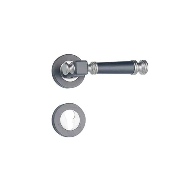 Shabana Stores Doganlar Door Handle Set With Cylinder 4 Pcs Nickel Fame New