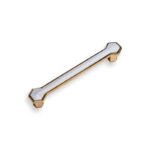 Shabana Stores Furniture Handle 12 8 Cm Gold White 1 New