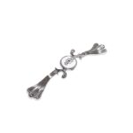 Shabana Stores Furniture Handle 9 6 Cm Silver Ceramic 1 New