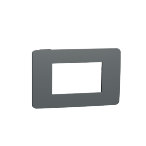 Shabana Stores Schneider Cover Frame 3 Slot Dark Gray X Black 1 New