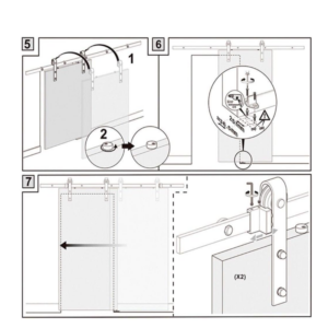 Shabana Stores Sliding Barn Door Hardware Kit Carrying Sliding Door Track Capacity 120 Kg 4 Final
