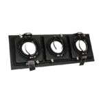 سبوت 3 عين ميتال مربع غاطس اسود سادة