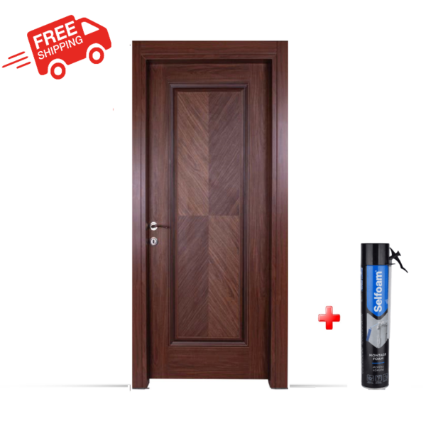 باري وود باب خشب داخلي كود Mp112-01 بني غامق - 80/90سم - 2.15 M X 80 Cm