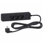 شنايدر مشترك يونيكا 3 فتحات + فتحة Usb اسود 3متر