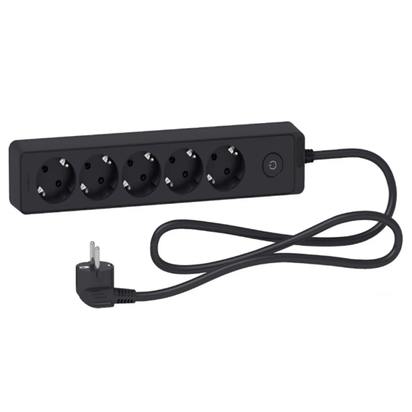 Schneider Electric Extension 5 Sockets 1.5m-black