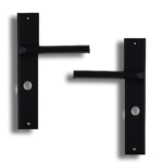Al   Ahram Bathroom Door Handle Set Afm   Black