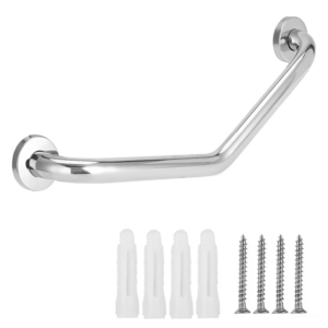 Angled Grab Rail Without Soap Dish - Chrome