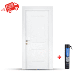 باري وود باب خشب داخلى كود Wpc408 05 ابيض   8090سم