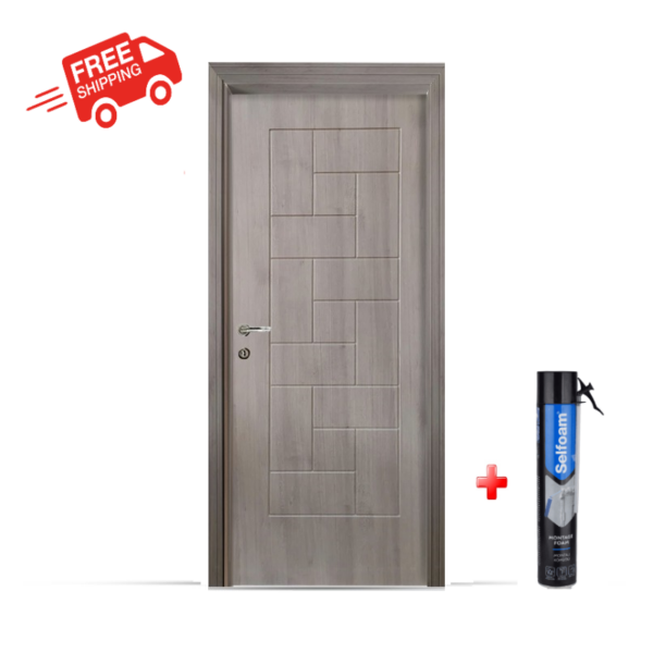 Barry Wood Pvc Interior Door Code Pp209-175 Grey - 80/90cm