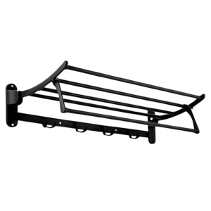 Moveable Stainless Steel Bathrobe Holder Towel Rack – Black