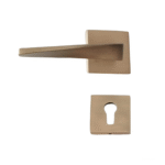 Al ahram Rosette Cylinder Door Handle Set Square  Antique Bronze