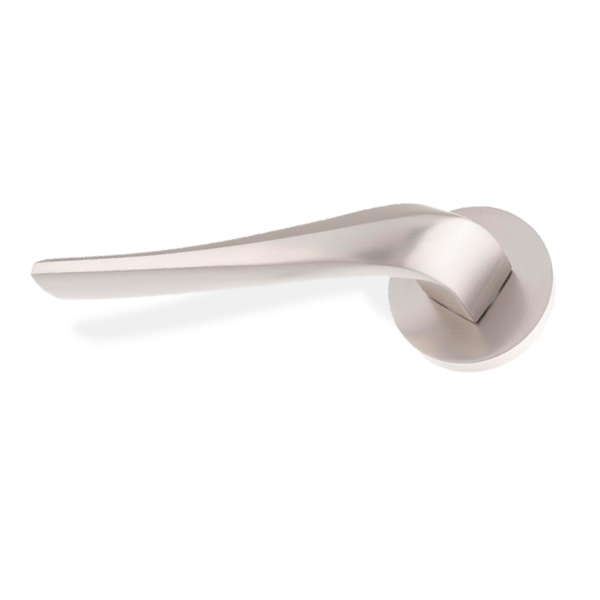 Rosette Cylinder Door Handle Set Aluminum - Sliver