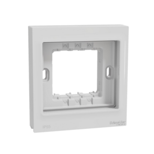 Schneider Miluz Waterproof Cover Frame 2 Gang Ip55 – White