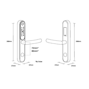Al-ahram Right Smart Door Lock - Matte Nickel
