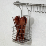 Barry 5 Stainless Steel Spoons Holder   Chrome