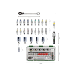 بوش طقم لقم و سنون مفكات + ادابتر   27 قطعة