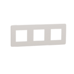 Schneider New Unica Studio Cover Frame 3 Slots  Light Grey